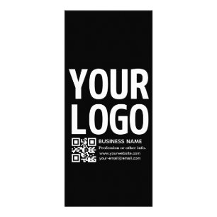 Din logotyp med redigerbar QR-kod och text Reklamkort