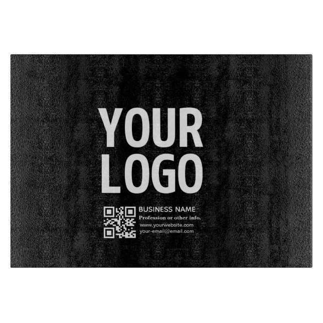 Din logotyp med redigerbar QR-kod & text (Framsidan)