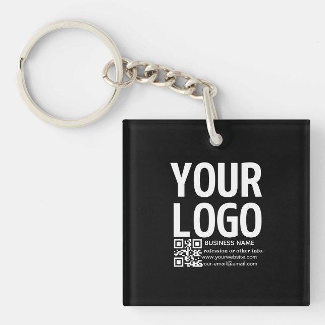 Din logotyp med redigerbar QR-kod & text (Framsidan)