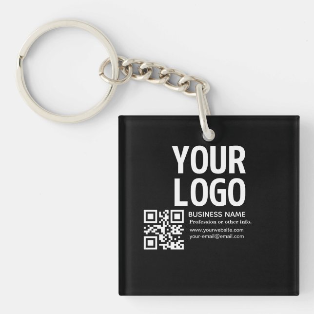 Din logotyp med redigerbar QR-kod & text (Framsidan)