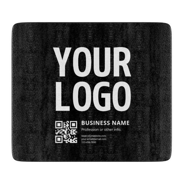 Din logotyp med redigerbar QR-kod & text (Framsidan)