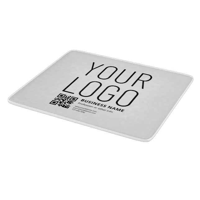 Din logotyp med redigerbar QR-kod & text (Hörn)