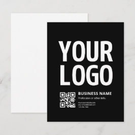 Din logotyp med redigerbar QR-kod & text Anteckningskort