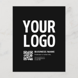 Din logotyp med redigerbar QR-kod & text Flygblad