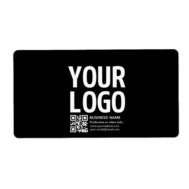 Din logotyp med redigerbar QR-kod & text Fraktsedel (Framsidan)
