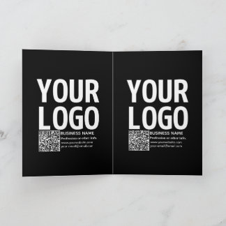 Din logotyp med redigerbar QR-kod & text Kort