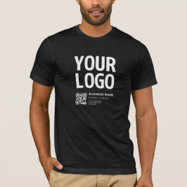 Din logotyp med redigerbar QR-kod & text T Shirt