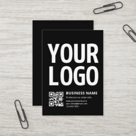 Din logotyp med redigerbar QR-kod & text Visitkort