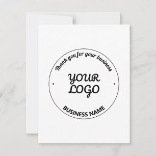 Din Logotyp med redigerbar Tack & Business Namn Kort