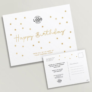 Din Logotyp minimalistisk stjärnor Business Gratti Helg Vykort