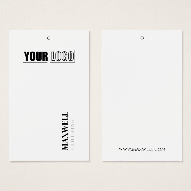 Din Logotyp - minimalistiska, moderna, hängbara Mä Visitkort (Framsida & baksida)