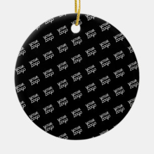 Din Logotyp Modern diagonalt upprepad design Julgransprydnad Keramik