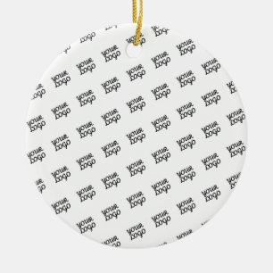 Din Logotyp Modern diagonalt upprepad design Julgransprydnad Keramik