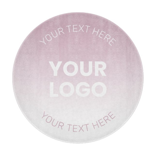 Din Logotyp | Modern Dusty Rosa & White Ombre (Framsidan)