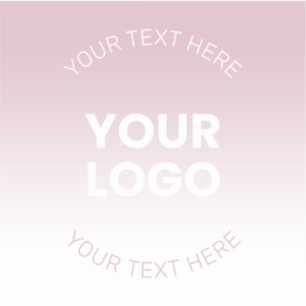 Din Logotyp Modern Dusty Rosa & White Ombre Klistermärken