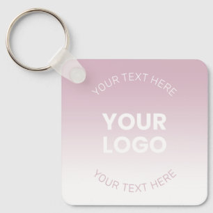 Din Logotyp Modern Dusty Rosa & White Ombre Nyckelring