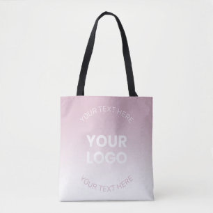 Din Logotyp Modern Dusty Rosa & White Ombre Tygkasse