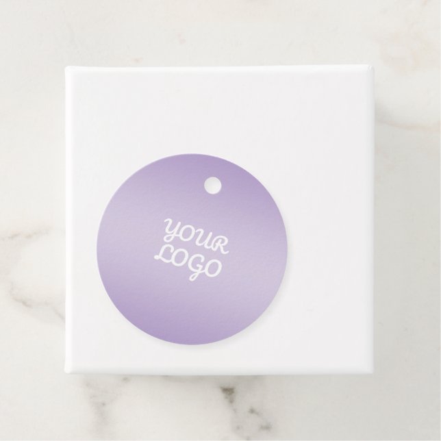 Din logotyp & Modern enkel Ombre | Lavendel Gåvor Etiketter (På plats)