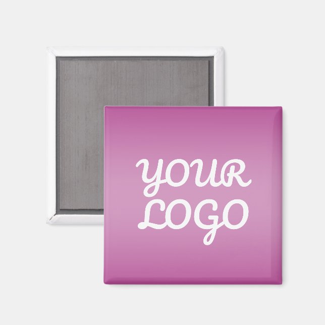 Din logotyp & Modern enkel Ombre | Lila Magnet (Front/Back)