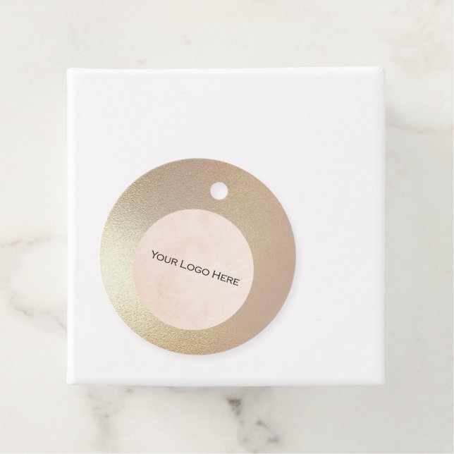 Din Logotyp Modern Guld Shimmer Prisa Märkre Gåvor Etiketter (På plats)