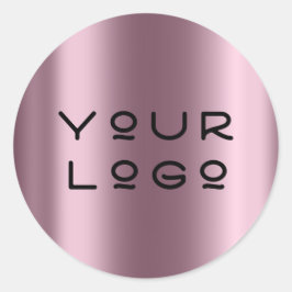 Din Logotyp Modern Metallalism Online Ro Runt Klistermärke