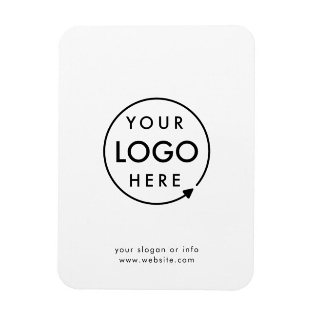 Din Logotyp | Modern minimalistisk affärsverksamhe Magnet (Vertikal)