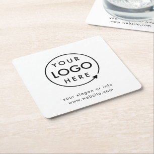 Din Logotyp Modern minimalistisk affärsverksamhe Underlägg Papper Kvadrat