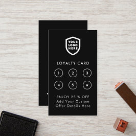 Din Logotyp | Modern Minimiprisbil för företag Lojalitetskort