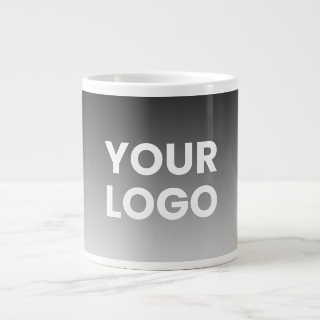 Din logotyp & Modern redigerbar färggradient Jumbo Mugg (Framsidan)