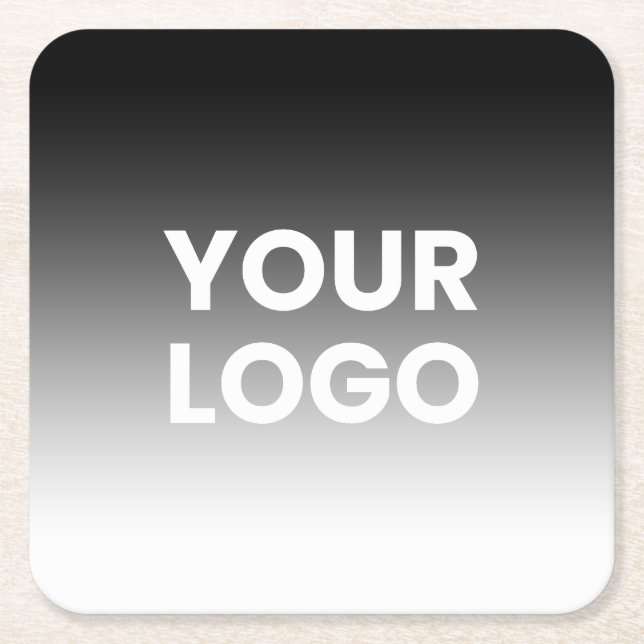 Din logotyp & Modern redigerbar färggradient Underlägg Papper Kvadrat (Framsidan)