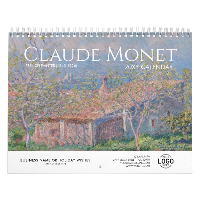 Din Logotyp Monet Art Business Gift Promotional 20 Kalender (Omslag)