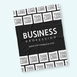 Din Logotyp Mönster och redigerbar affärsverksamhe Fleecefilt