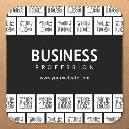 Din Logotyp Mönster och redigerbar affärsverksamhe Fyrkantigt Klistermärke