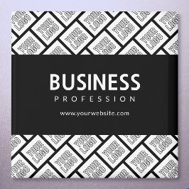 Din Logotyp Mönster och redigerbar affärsverksamhe Magnet