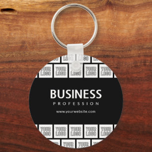 Din Logotyp Mönster och redigerbar affärsverksamhe Nyckelring