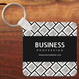 Din Logotyp Mönster och redigerbar affärsverksamhe Nyckelring