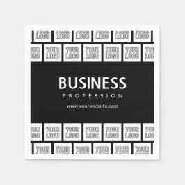 Din Logotyp Mönster och redigerbar affärsverksamhe Pappersservett