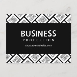 Din Logotyp Mönster och redigerbar affärsverksamhe Vykort