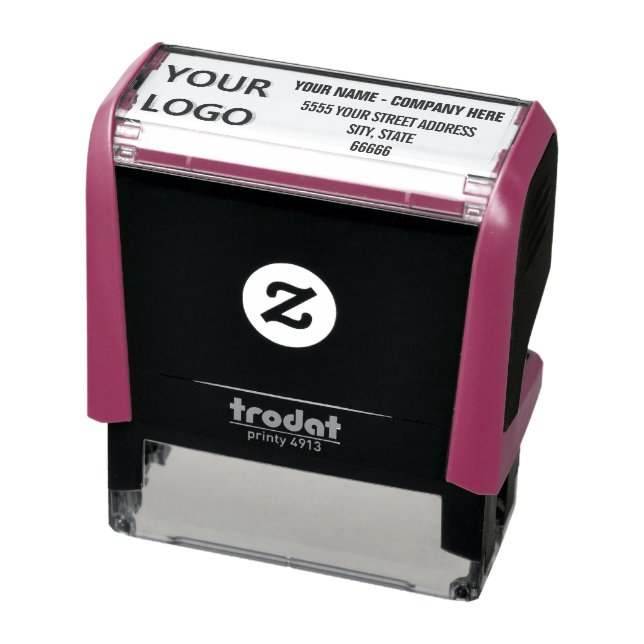Din Logotyp Namn Adress självinkande Frimärke Självfärgande Stämpel (Produkt)