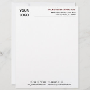 Din Logotyp Namn Färg Personlig Letterhead Brevhuvud