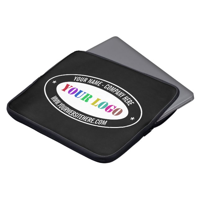Din Logotyp Namn PR-Personlig Färg Laptop Fodral (Framsida topp)