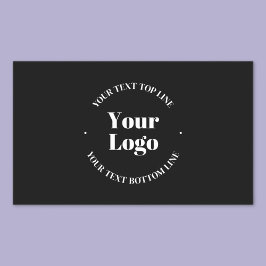 Din Logotyp- och Anpassade-textmall Rektangulärt Klistermärke