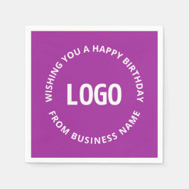 Din Logotyp och Anpassningsbar | Grattis på födels Pappersservett