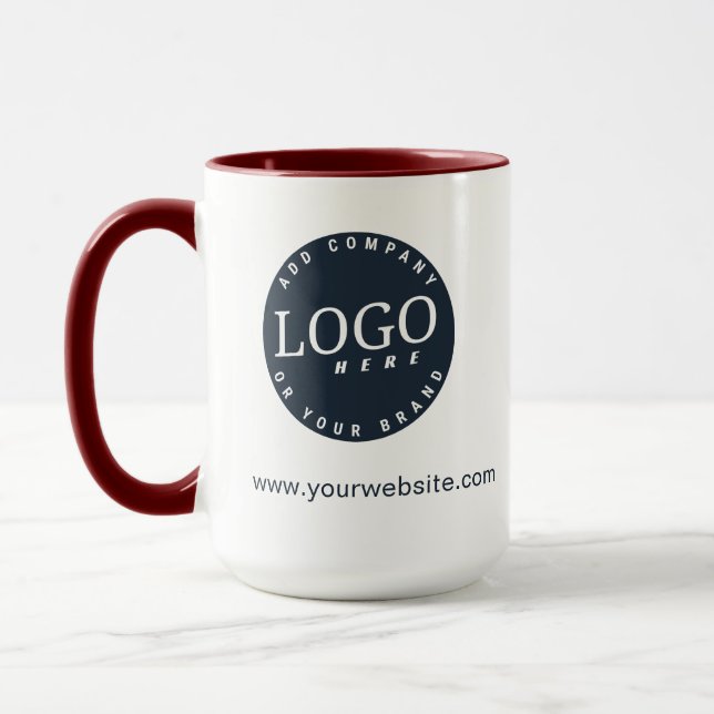 Din Logotyp och Anpassningsbar på webbplatsen Mugg (Vänster)