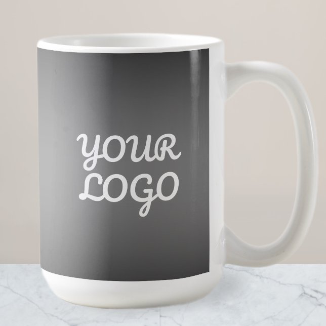 Din Logotyp och din moderna Mörk Grått Editable Fä Kaffemugg (Skapare uppladdad)