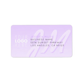 Din Logotyp och feta monogramReturadress Adressetikett
