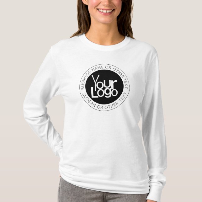 Din Logotyp och moderna, redigerbara text T Shirt (Framsida)