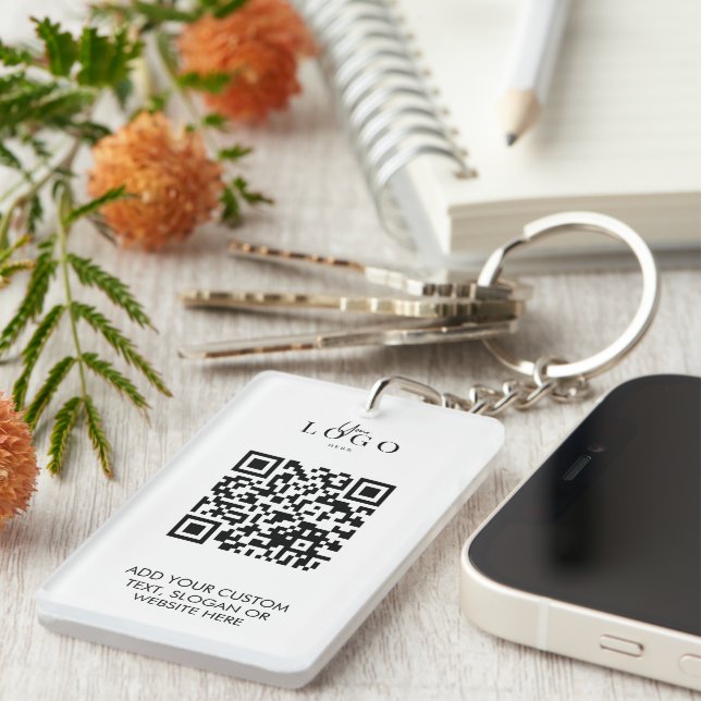 Din Logotyp och QR-kod Business Promotional Markna (Högra Framsidan)