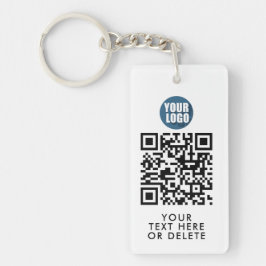 Din Logotyp och QR-kod Business Promotional Markna Nyckelring