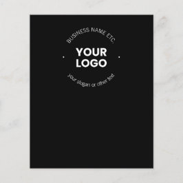 Din Logotyp och redigerbar text | Svartvitt Flygblad